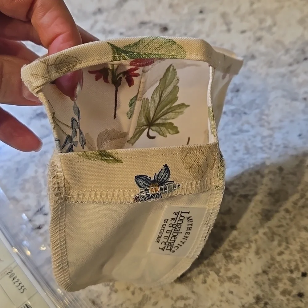 New Longaberger XS Gatehouse Botanical Field Liner
